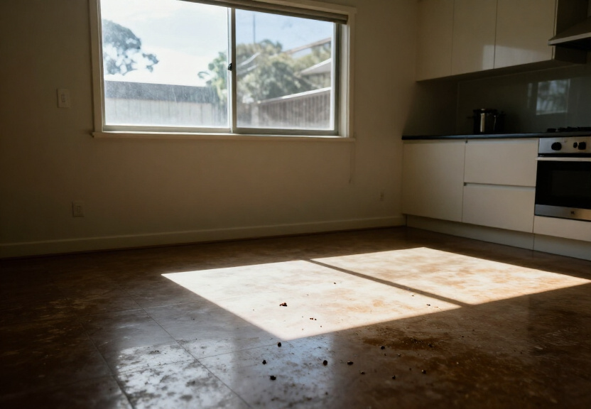 Rodent infestation in a Mount Kuring Gai kitchen before treatment